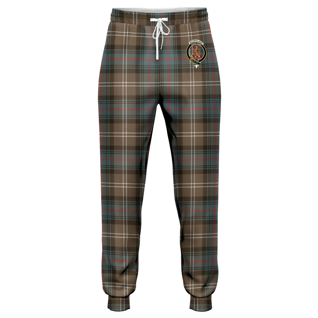 Sutherland Weathered Clan Badge Tartan Jogger Pants