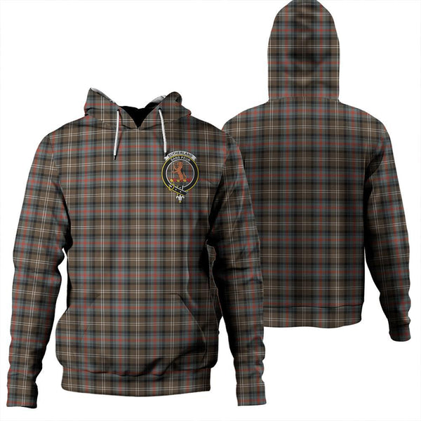 Sutherland Weathered Tartan Classic Crest Hoodie