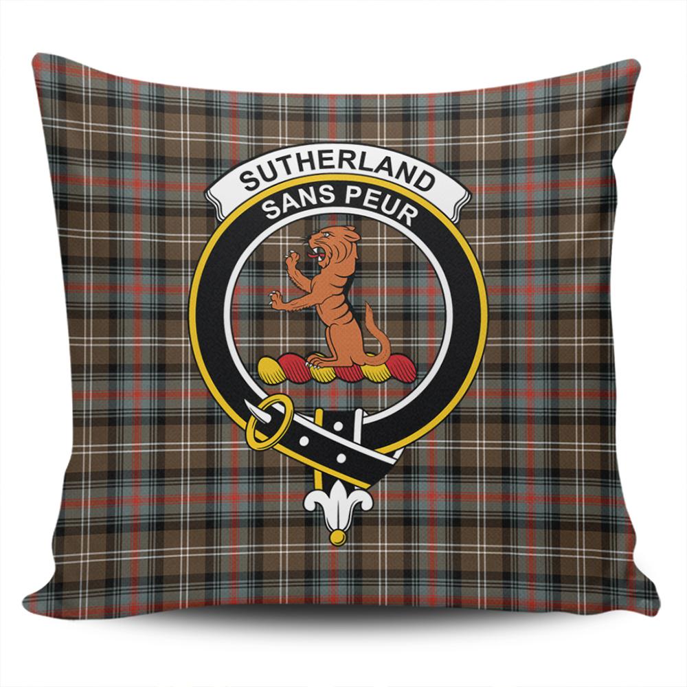 Sutherland Weathered Tartan Classic Crest Pillow Cover