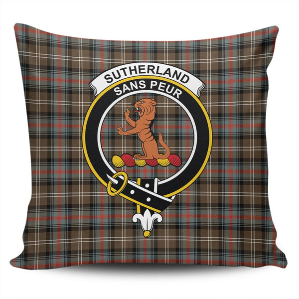 Sutherland Weathered Tartan Classic Crest Pillow Cover