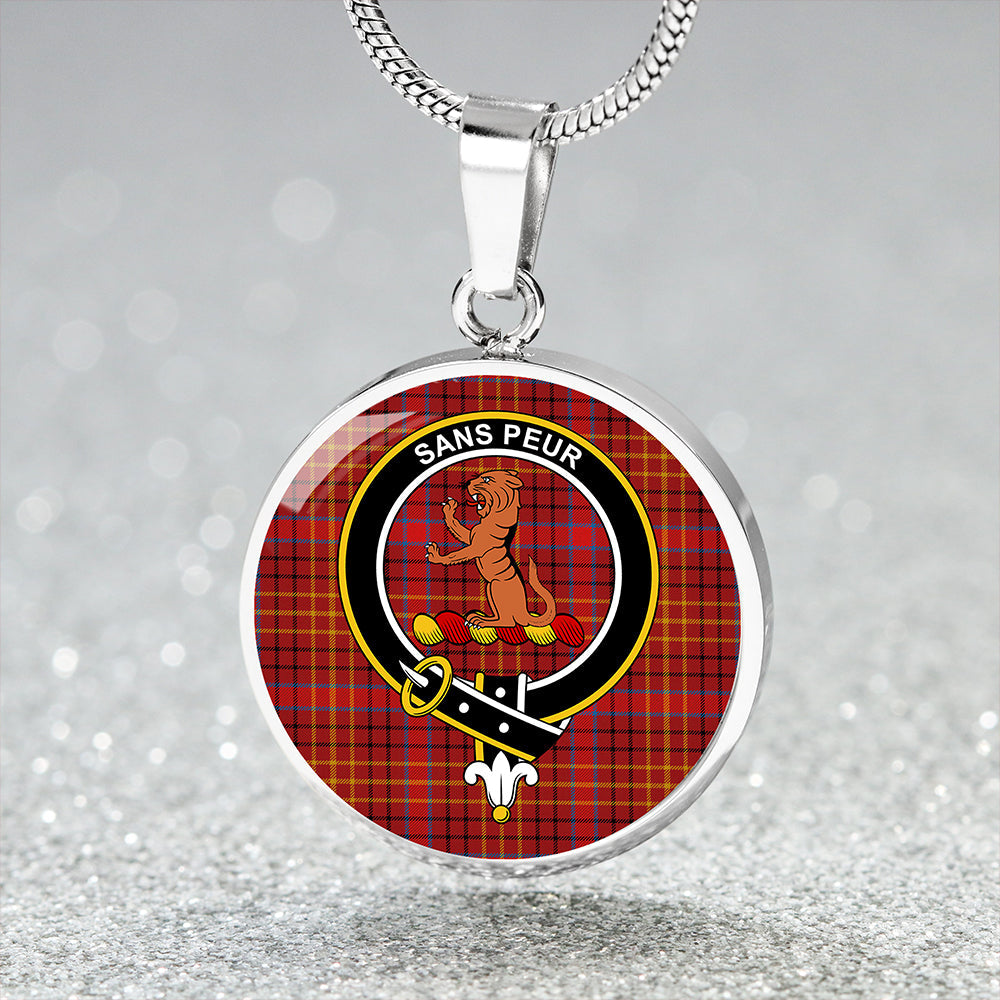 Sutherland of Duffus #2 Modern Clan Badge Tartan Classic Circle Necklace