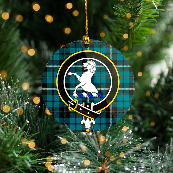 Swan Ancient Clan Badge Tartan Plastic Christmas Ornaments