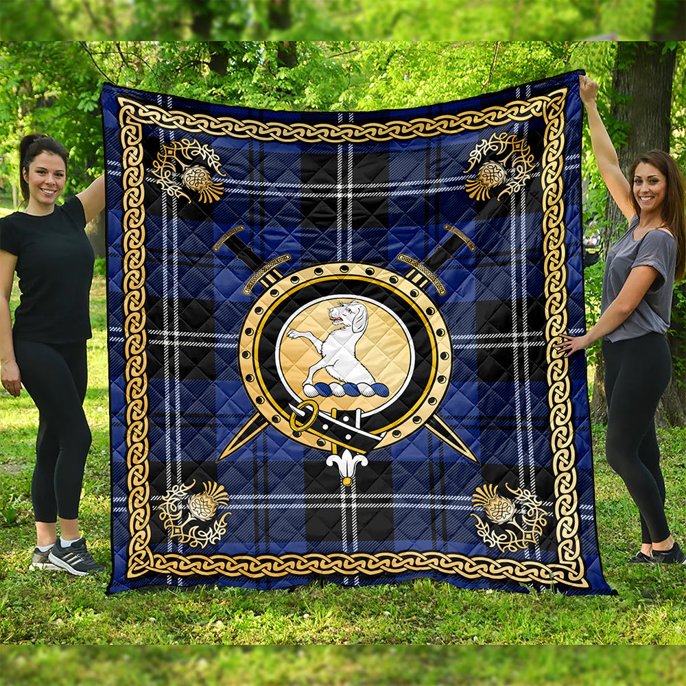 Swan Modern Clan Badge Tartan Premium Quilt Celtic Shield