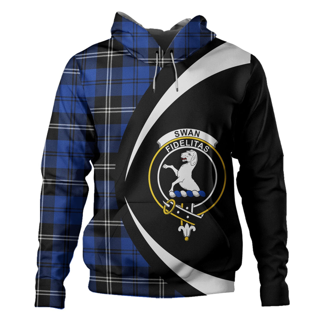 Swan Modern Clan Badge Tartan Hoodie Circle Style