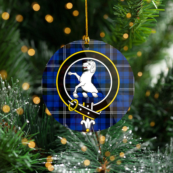 Swan Modern Clan Badge Tartan Plastic Christmas Ornaments