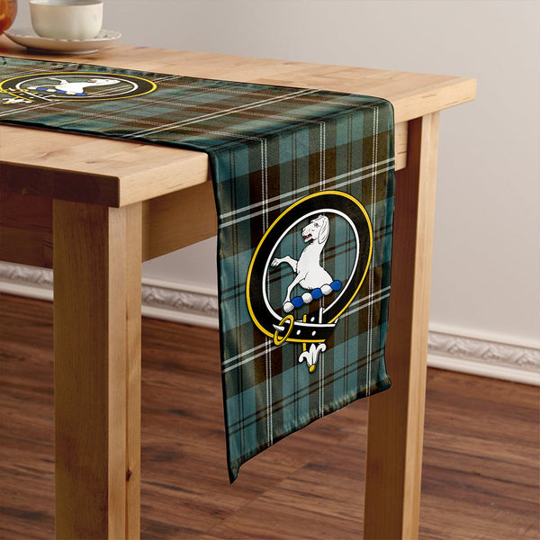 Swan Weathered Clan Badge Tartan Table Runner