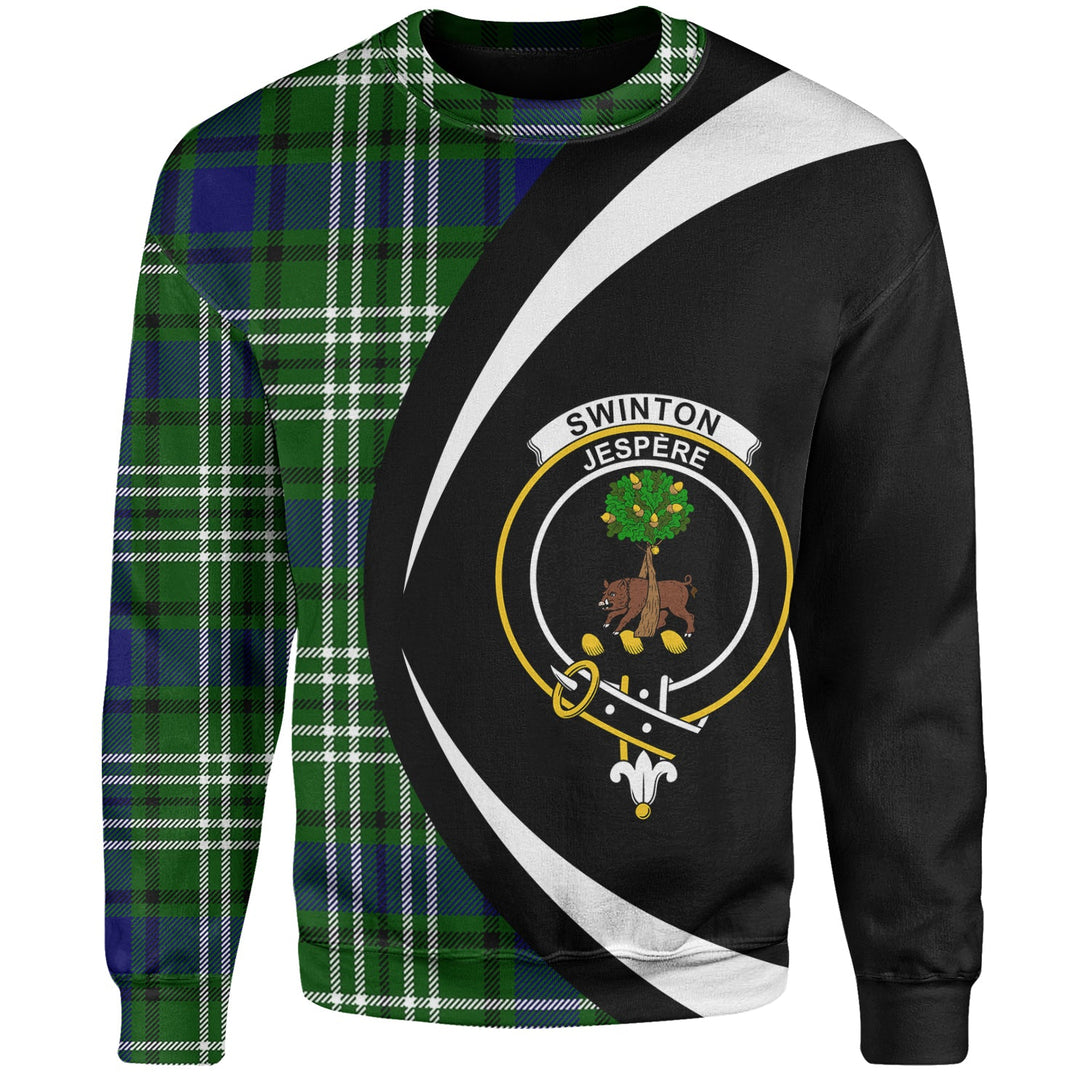 Swinton Clan Badge Tartan Sweatshirt Circle Style Personalized