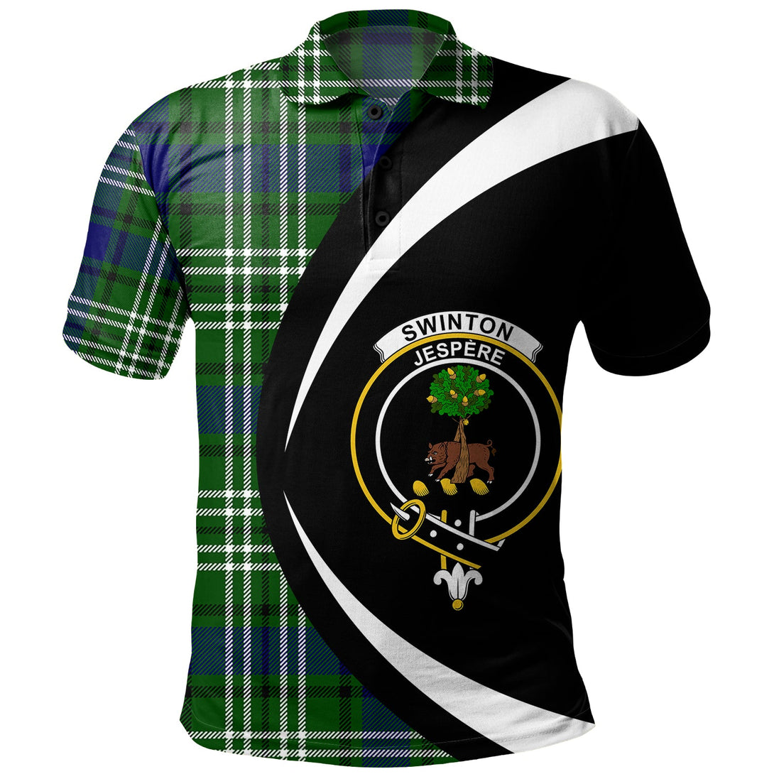 Swinton Clan Badge Tartan Polo Shirt Circle Style Personalized