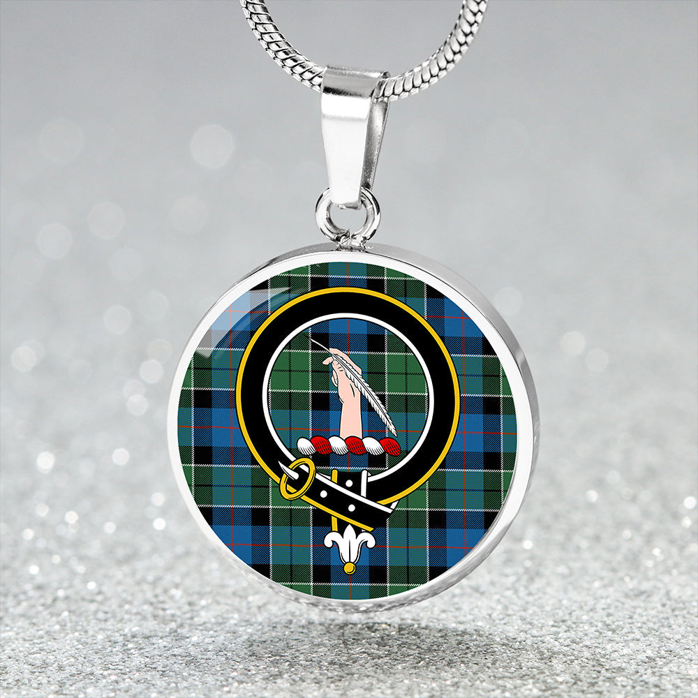 Syme Ancient Clan Badge Tartan Classic Circle Necklace