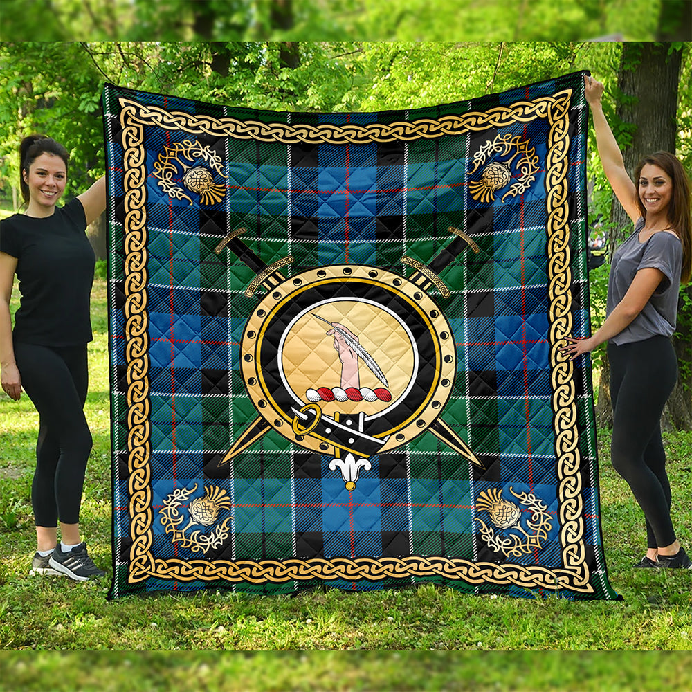 Syme Ancient Clan Badge Tartan Premium Quilt Celtic Shield