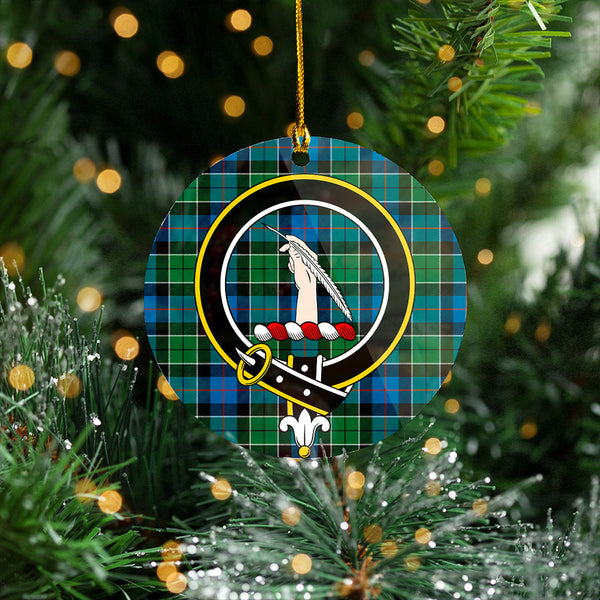 Syme Ancient Clan Badge Tartan Plastic Christmas Ornaments