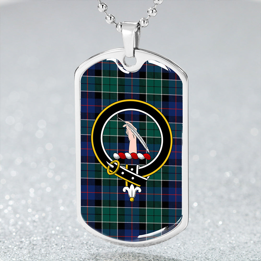 Syme Modern Clan Badge Classic Tartan Dog Tag Necklace