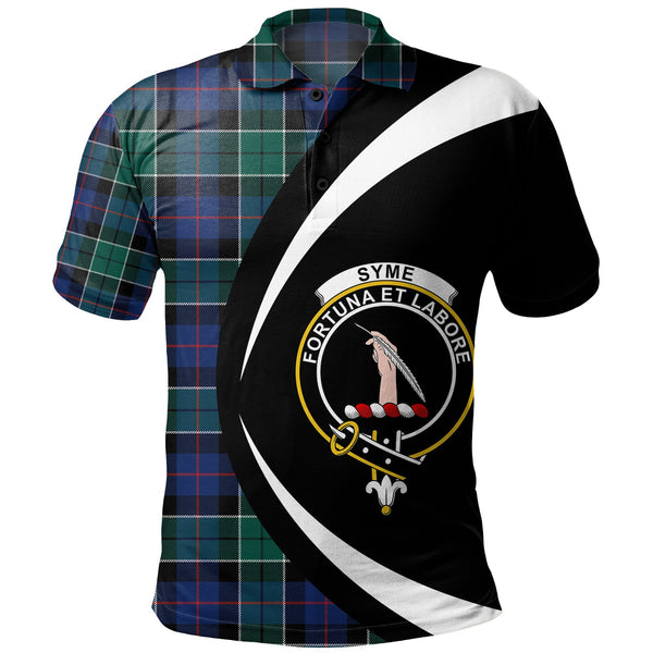 Syme Modern Clan Badge Tartan Polo Shirt Circle Style Personalized