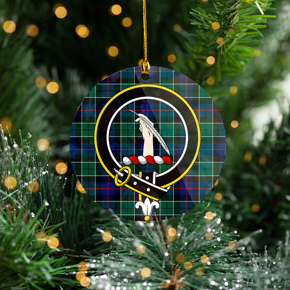 Syme Modern Clan Badge Tartan Plastic Christmas Ornaments