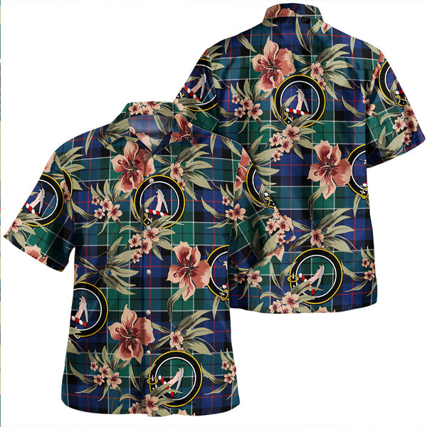 Syme Modern Clan Badge Tartan Aloha Hawaiian Shirt Tropical Old Style