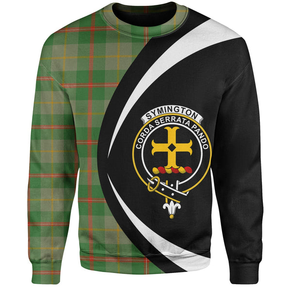 Symington Ancient Clan Badge Tartan Sweatshirt Circle Style Personalized