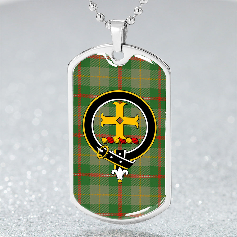 Symington Ancient Clan Badge Classic Tartan Dog Tag Necklace