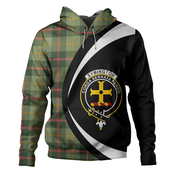 Symington Modern Clan Badge Tartan Hoodie Circle Style