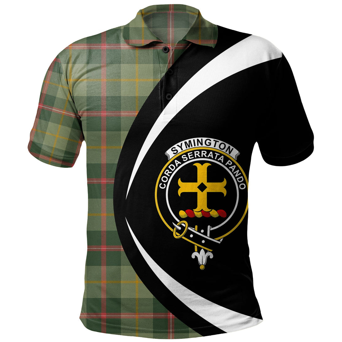 Symington Modern Clan Badge Tartan Polo Shirt Circle Style Personalized