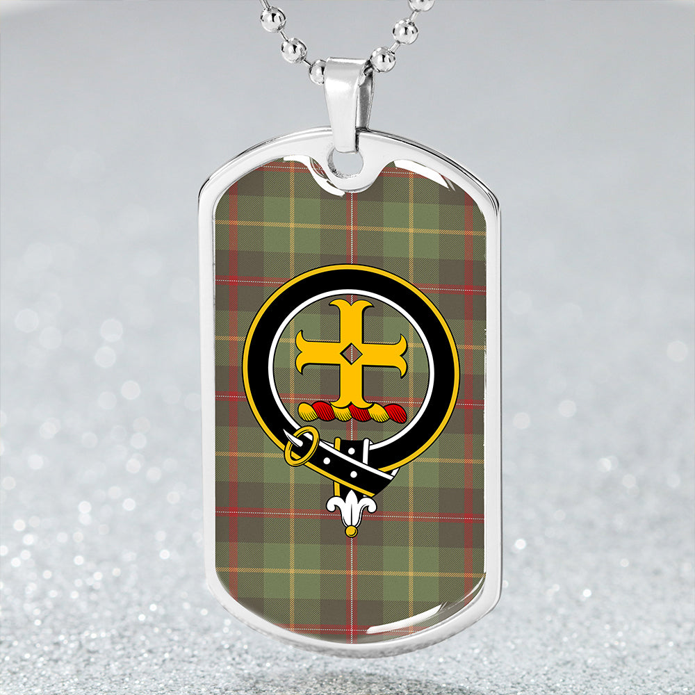 Symington Weathered Clan Badge Classic Tartan Dog Tag Necklace