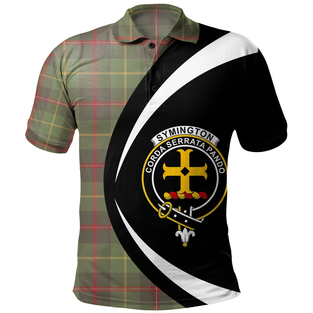 Symington Weathered Clan Badge Tartan Polo Shirt Circle Style Personalized