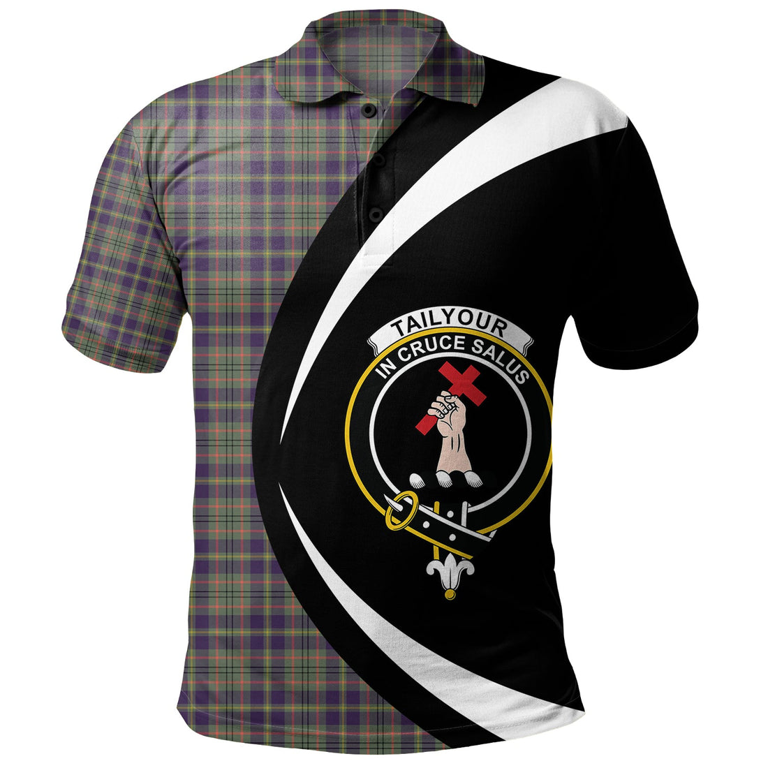 Tailyour Weathered Clan Badge Tartan Polo Shirt Circle Style Personalized