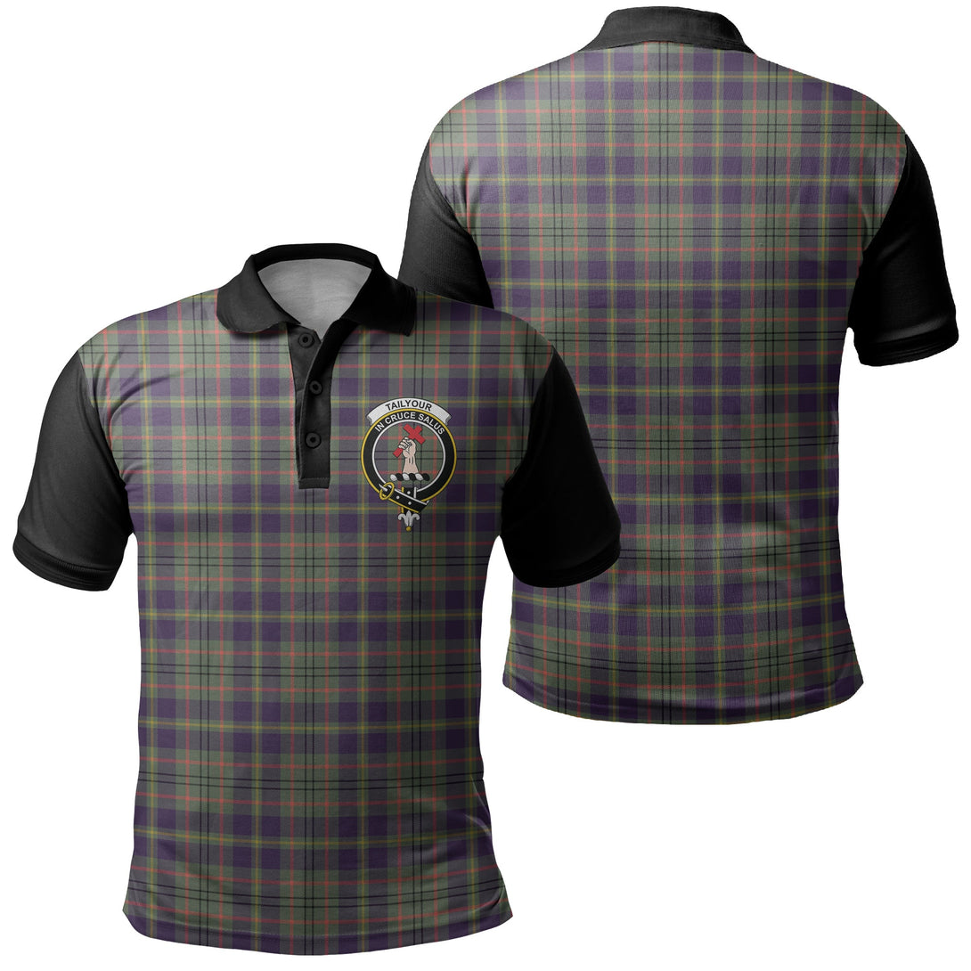 Tailyour Tartan Crest Polo Shirt Black Neck 1 Style