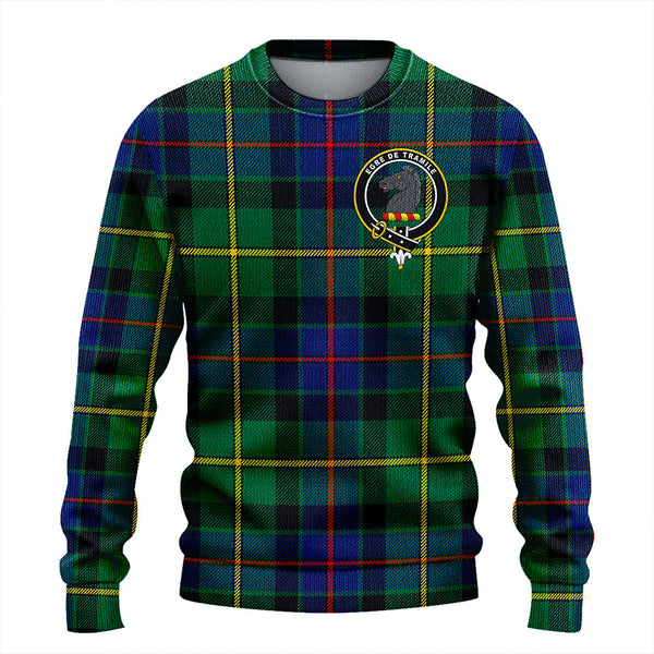 Tait Modern Clan Badge Tartan Knitted Sweater