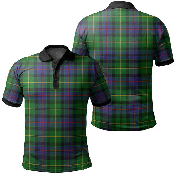 Tait Modern Tartan Classic Polo Shirt Black Neck 2 Style