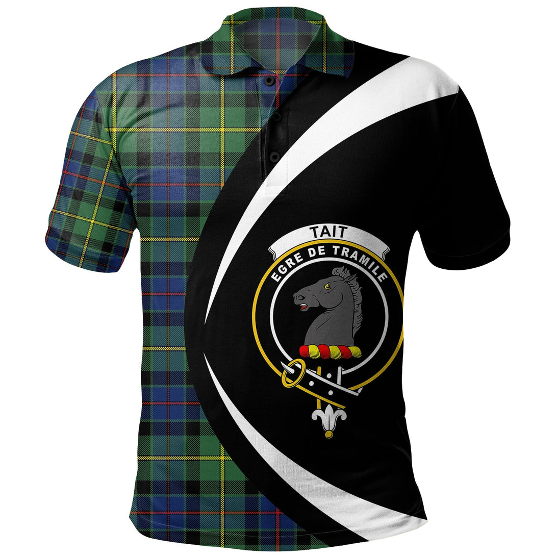 Tait Modern Clan Badge Tartan Polo Shirt Circle Style Personalized