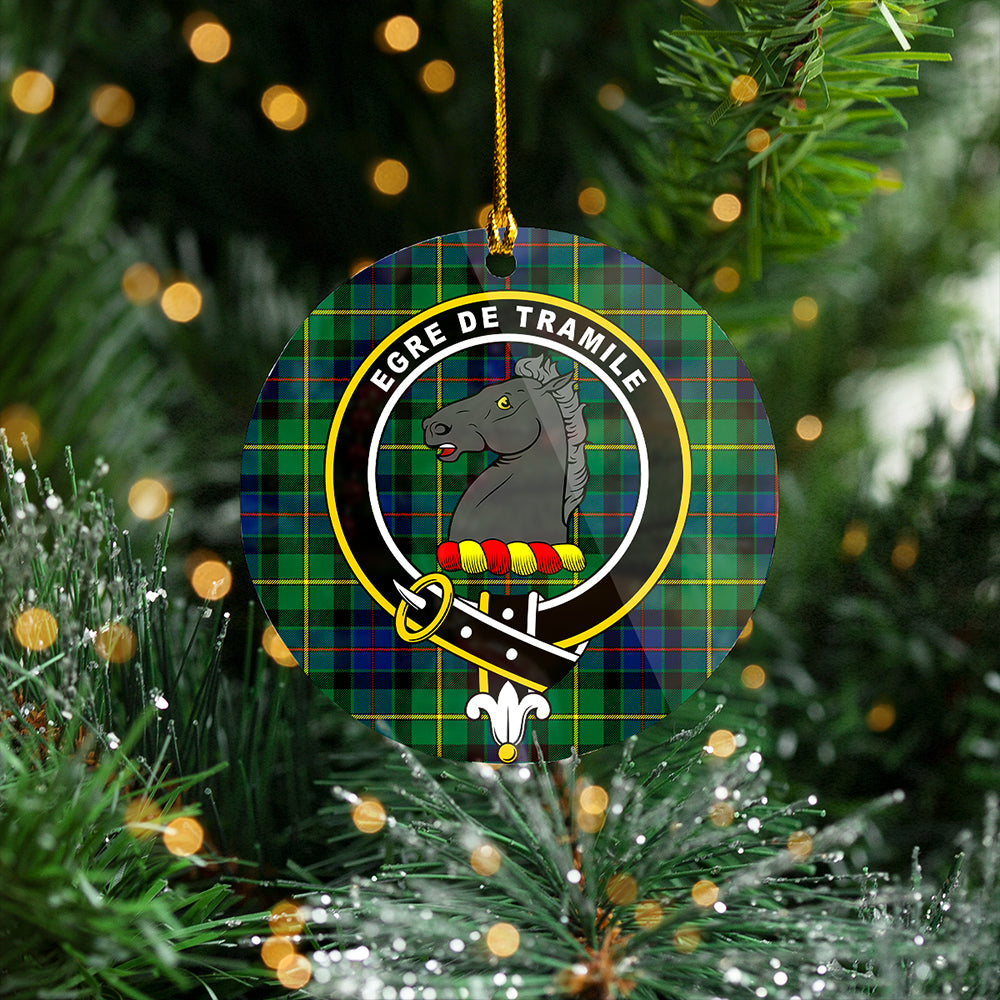 Tait Modern Clan Badge Tartan Plastic Christmas Ornaments