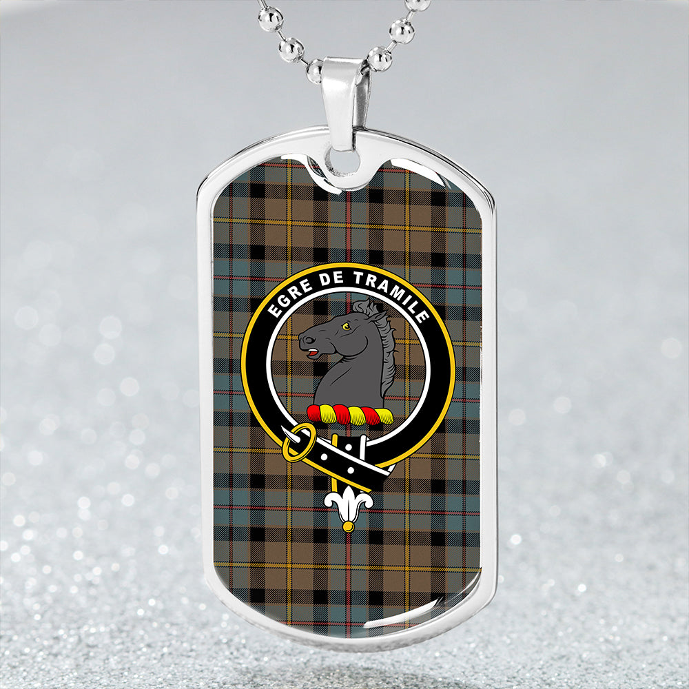 Tait Weathered Clan Badge Classic Tartan Dog Tag Necklace