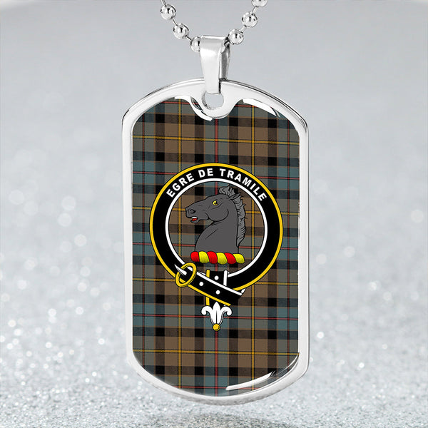 Tait Weathered Clan Badge Classic Tartan Dog Tag Necklace