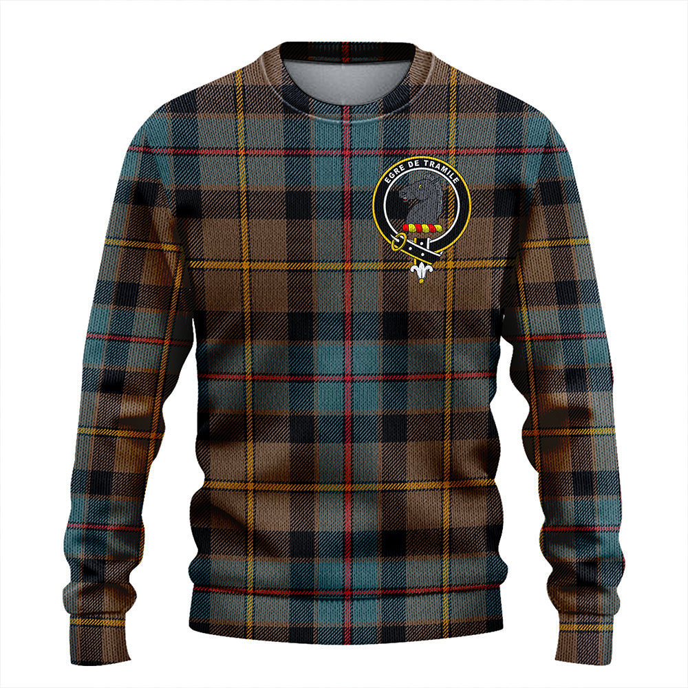 Tait Weathered Clan Badge Tartan Knitted Sweater