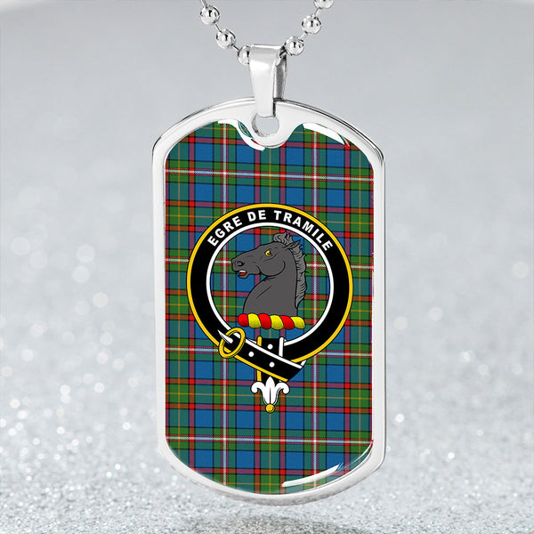 Tait Wedding Ancient Clan Badge Classic Tartan Dog Tag Necklace