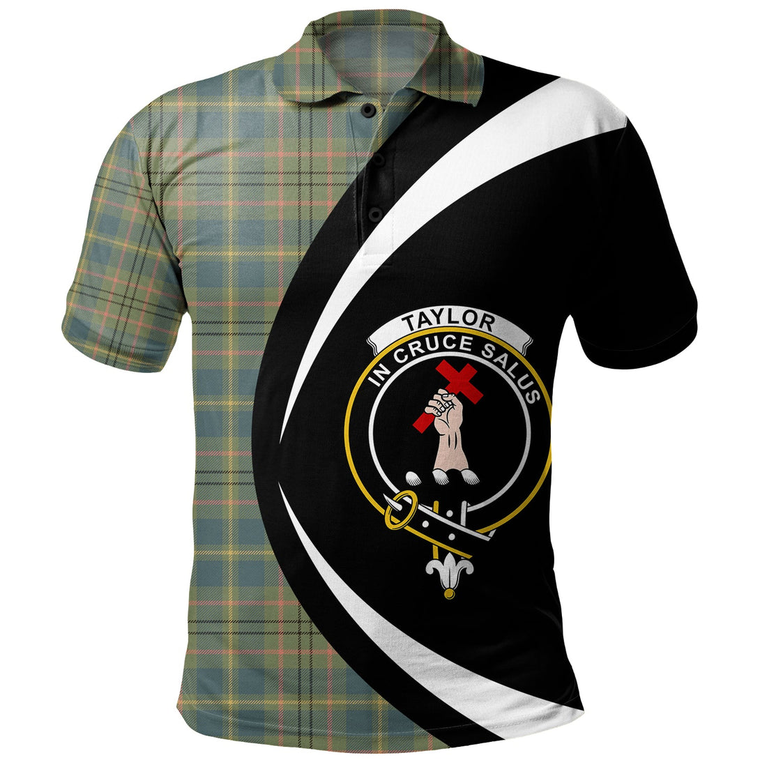 Taylor Ancient Clan Badge Tartan Polo Shirt Circle Style Personalized