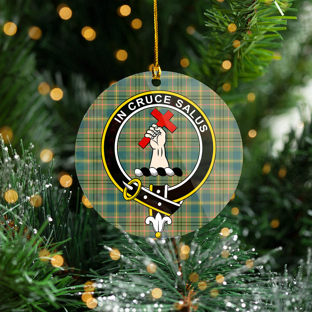 Taylor Ancient Clan Badge Tartan Plastic Christmas Ornaments