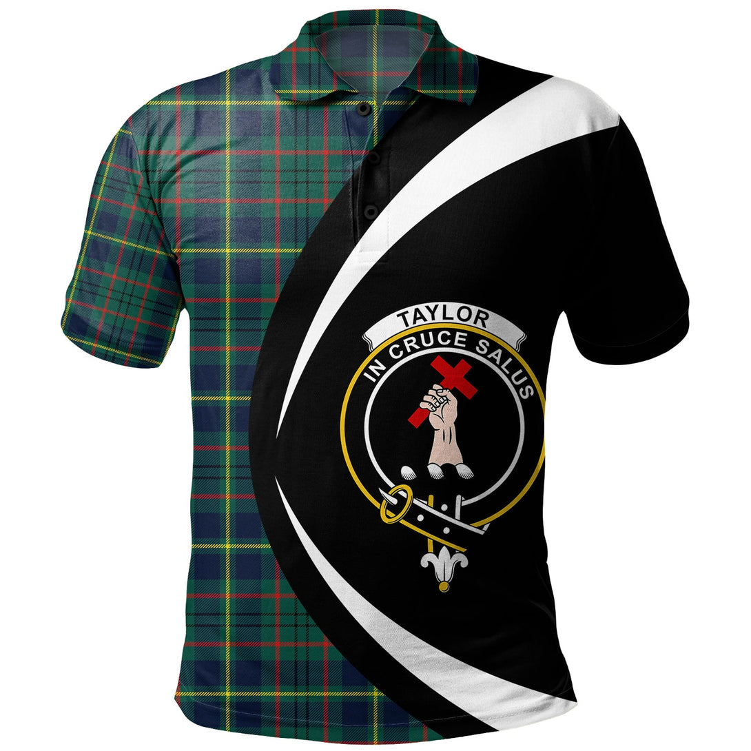 Taylor Modern Clan Badge Tartan Polo Shirt Circle Style Personalized