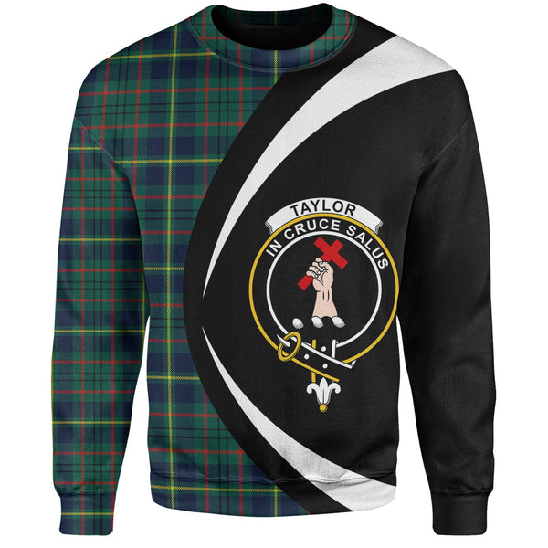 Taylor Modern Clan Badge Tartan Sweatshirt Circle Style Personalized