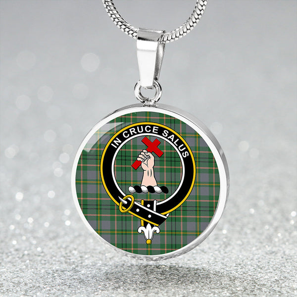 Taylor Weathered Clan Badge Tartan Classic Circle Necklace