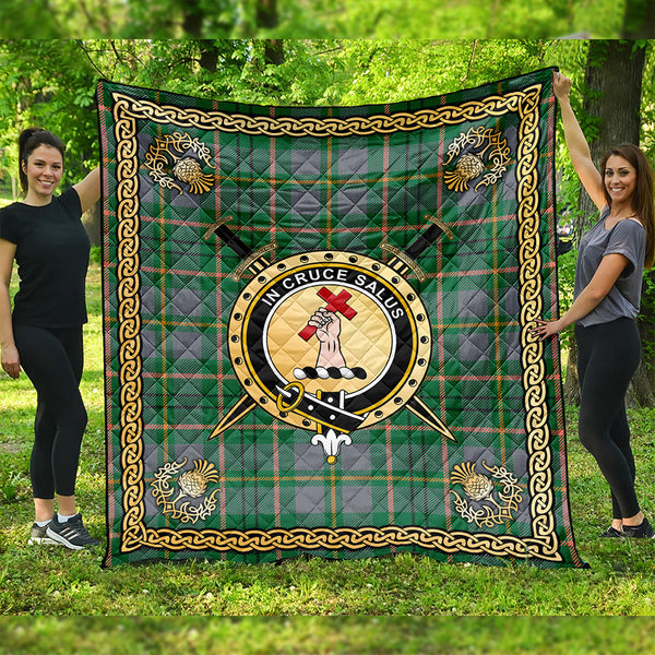 Taylor Weathered Clan Badge Tartan Premium Quilt Celtic Shield