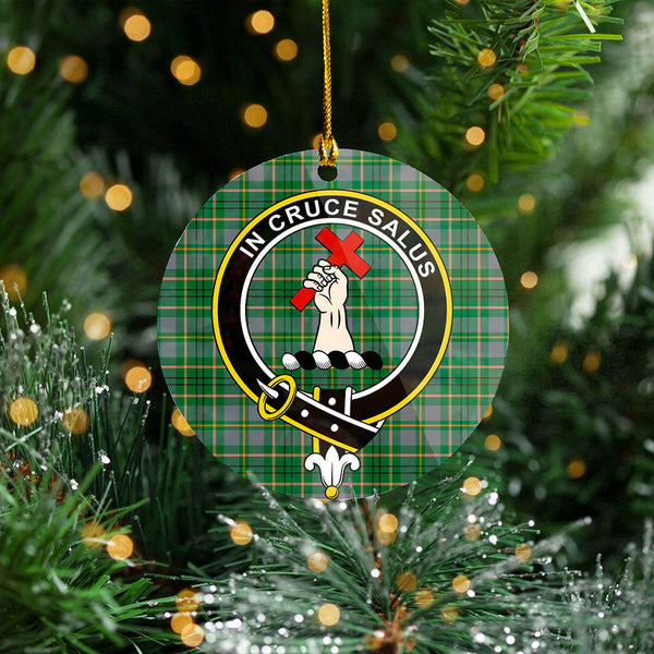 Taylor Weathered Clan Badge Tartan Plastic Christmas Ornaments