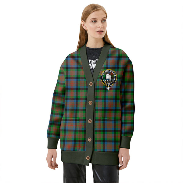 Tennant Ancient Clan Badge Tartan V-neck Cardigan