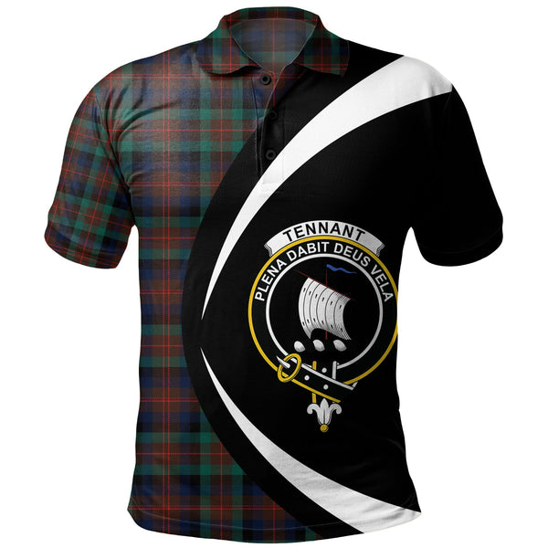 Tennant Modern Clan Badge Tartan Polo Shirt Circle Style Personalized