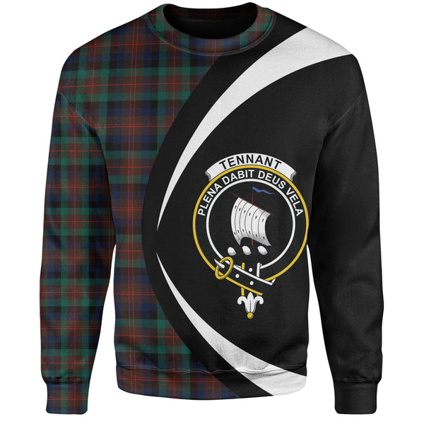 Tennant Modern Clan Badge Tartan Sweatshirt Circle Style Personalized