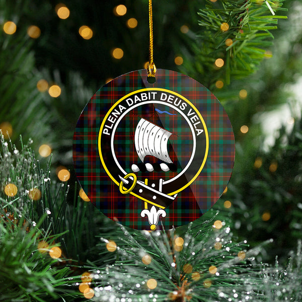 Tennant Modern Clan Badge Tartan Plastic Christmas Ornaments