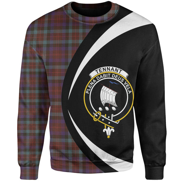 Tennant Weathered Clan Badge Tartan Sweatshirt Circle Style Personalized