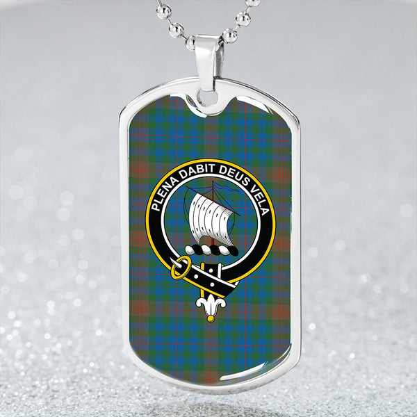 Tennant Yules Ancient Clan Badge Classic Tartan Dog Tag Necklace