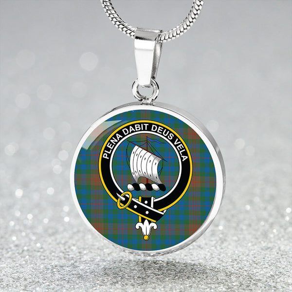 Tennant Yules Ancient Clan Badge Tartan Classic Circle Necklace