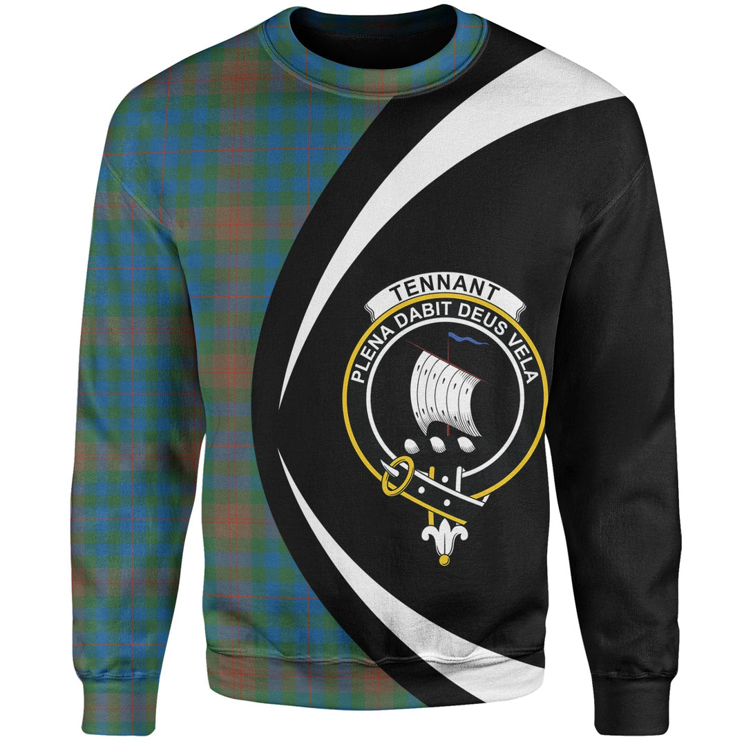 Tennant Yules Ancient Clan Badge Tartan Sweatshirt Circle Style Personalized